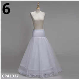 Wedding Accessories Petticoat Tulle Dress for Bridal Underskirt Mermaid Petticoat Girl Jupon Mariage Wedding Hoop Skirt - Цвет: No.6 CPA1337 White