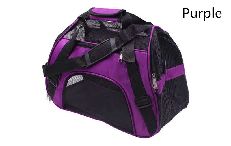 purple Дышащий рюкзак для домашних животных, сумка-мессенджер, переноска для кошек и собак, исходящие дорожные пакеты, дышащая сумка для животных на открытом воздухе - Цвет: purple