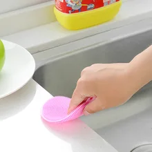 10 шт./лот чистящие щетки силиконовая миска для мытья посуды колодки Кастрюля Сковорода легко для чистящих средств щетки моющее средство, губки кухонное полотенце