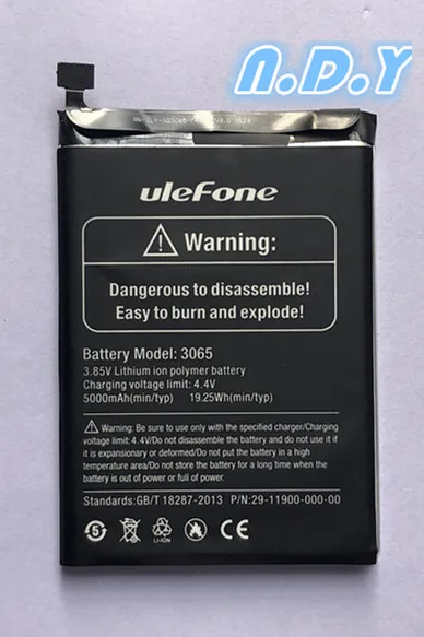 Аккумулятор Ulefone Armor 5(3065) 5000mAh для ULEFONE armor 5 Bateria Batterie батареи для сотового телефона