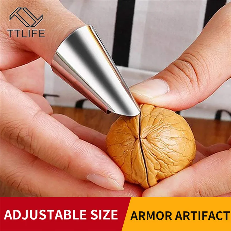 

1 Pcs Finger Guard Protect Finger Hand Cut Hand Protector Knife Cut Finger Protection Tool Stainless Steel Kitchen Tool Gadgets