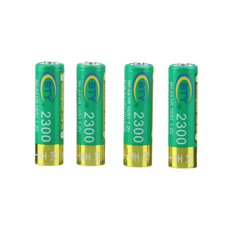 100 шт/партия оптовая продажа Ni-MH 2300 mAh AA батареи litio 1,2 V CE аккумуляторная батарея для камеры, игрушечный фонарик факел