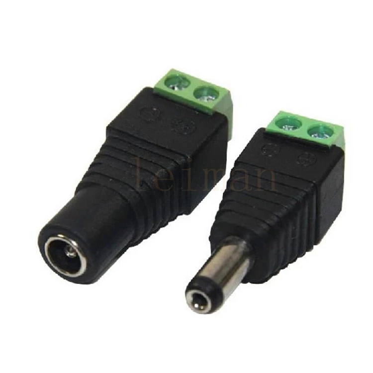 1 Pair 2.1 x 5.5 DC Power Male / 2.5X5.5 Female DC Power Plug Jack Adapter Connector Plug for CCTV LED strip Light 1 Pair 2.1 x 5.5 DC Power Male / 2.5X5.5 Female DC Power Plug Jack Adapter Connector Plug for CCTV LED strip Light