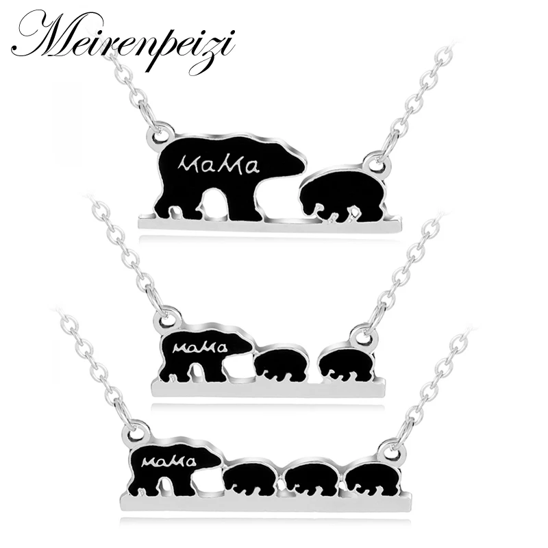 mama bear necklace silver