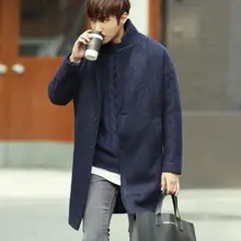 Горячая зимняя мужская новая ткань свободный воротник досуг ткань пальто мужской куртки/S-XXXL