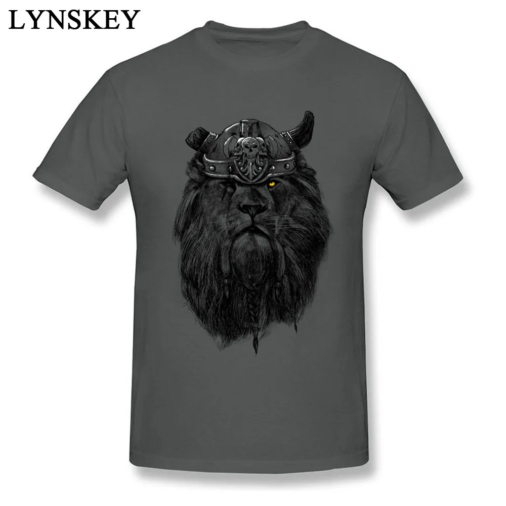 Cool Tops T Shirt for Men Funny Summer Autumn Crew Neck Cotton Fabric Short Sleeve T Shirts Printed 3D Printed Tee Shirts The eye of the Lion Viking carbon