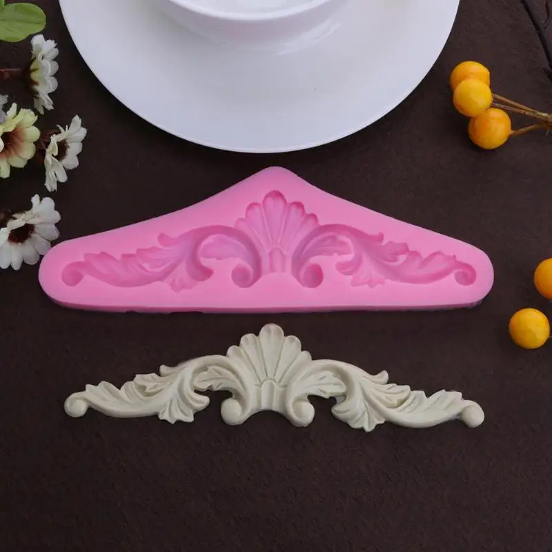 

1pc Cake Silicone Molds Vintage Relief Frame Fondant chocolate gumpaste mold DIY Cake Food Baking Mold cake decorating tools