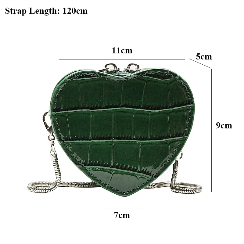 Модная женская дизайнерская сумочка из аллигатора, качественная женская сумка с сердечком, летняя мини-сумочка, милые женские сумки на плечо с цепочкой