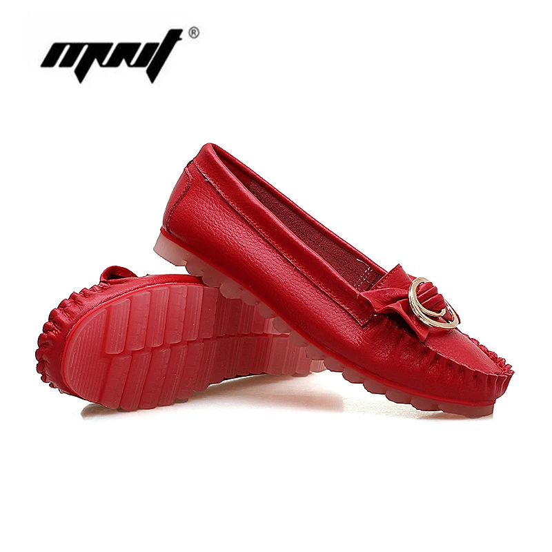 New arrival high quality leather shoes women Fashion casual mother