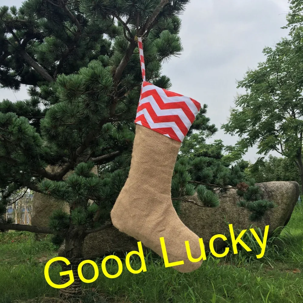 burlap Christmas stocking (3)
