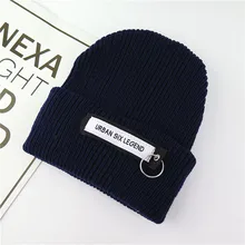 Мода, стиль,, железные кольца, вышитая шапочка, милый адуит, зимние вязаные шапки для пар