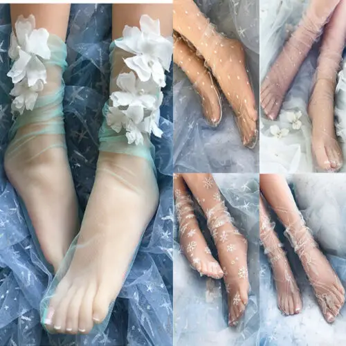 Women Ladies Sexy Fishnet Ankle High Socks Lady Mesh Lace Fish Net Short Socks