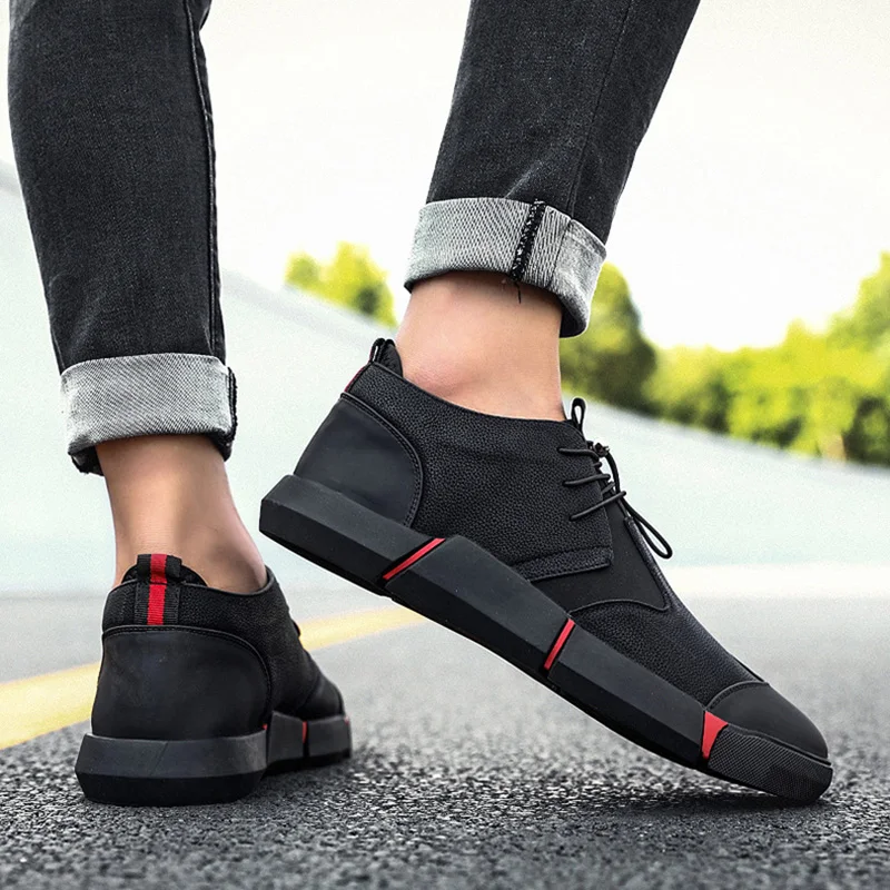 Fashion Men's Casual Shoes Top Quality Black Leather Shoe Breathable Sneakers Men Shoes Spring Summer Flats School Shoes Fashion Men's Casual Shoes Top Quality Black Leather Shoe Breathable Sneakers Men Shoes Spring Summer Flats School Shoes