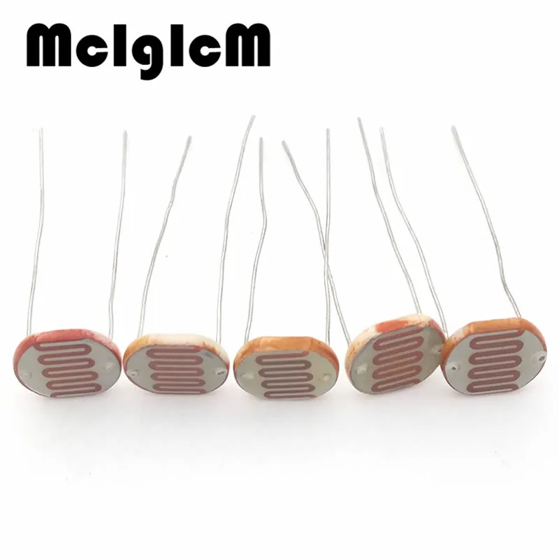 Mcigicm 5 шт. 12528 свет резистора фоторезисторный резистор 12 мм Фоточувствительный сопротивление
