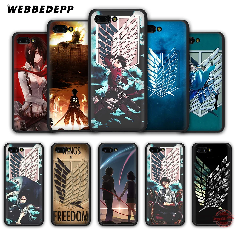 WEBBEDEPP Attack On Titan Anime Soft Case for Honor 20 10 9 9X 8 Lite 8C 8X 7X 7C 7A 3GB 6A Pro View | Мобильные телефоны и