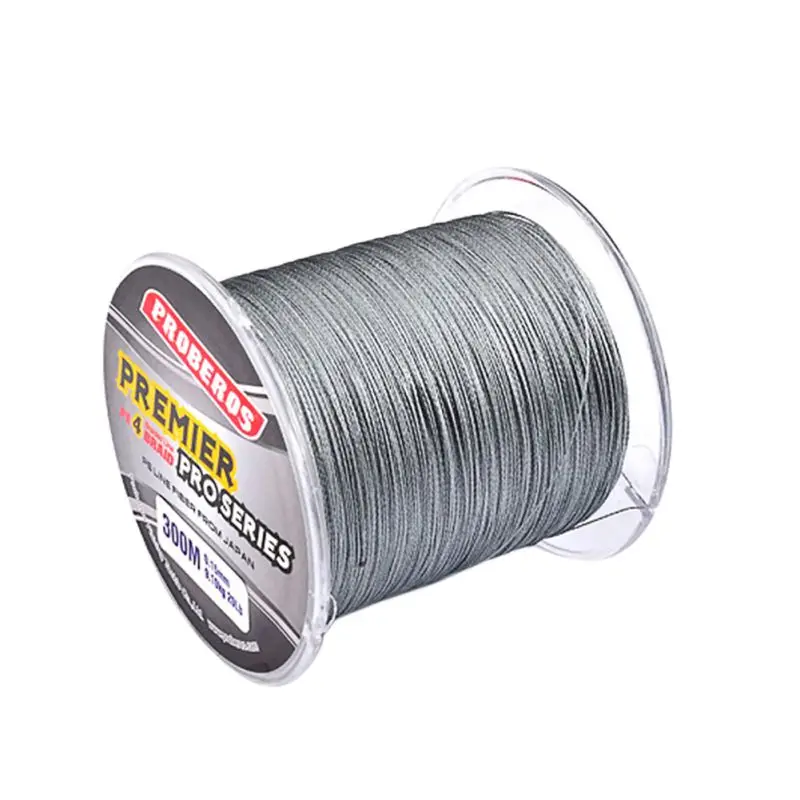 300M PE Multifilament Braided Fishing Line Super Strong Fishing Line Rope 4 Strands Carp Fishing Rope Cord 6LB- 80LB Newest - Цвет: Светло-серый