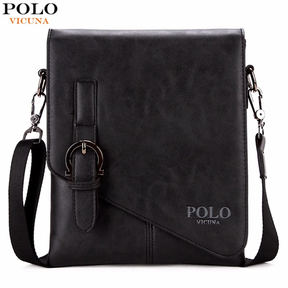 VICUNA POLO Burglarproof Buckle Small Mens Crossbody Bag Personality