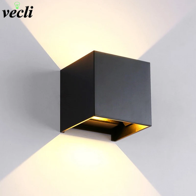 Impermeável ao ar Livre do Jardim Lâmpada de Parede Decoração de Iluminação Lâmpada de Alumínio Luz Conduzida da Parede 6 w Ip65 Varanda Casa Arandela Interior da Ac90 260v