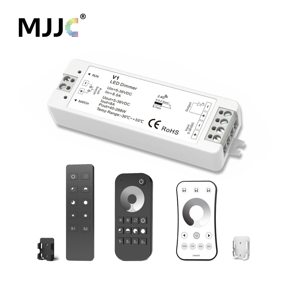 LED Dimmer 12V 5V 24V 36V PWM Wireless RF LED Dimmer Switch ON OFF with