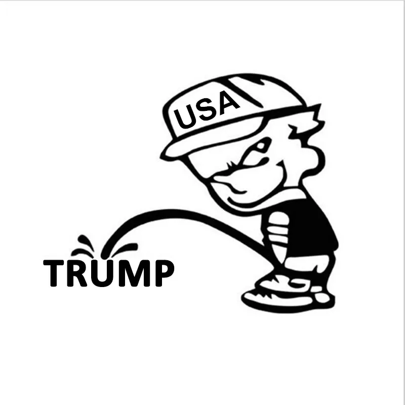 Забавный мальчик мочи Анти Трамп наклейки для автомобиля 16*12 5 см аксессуары