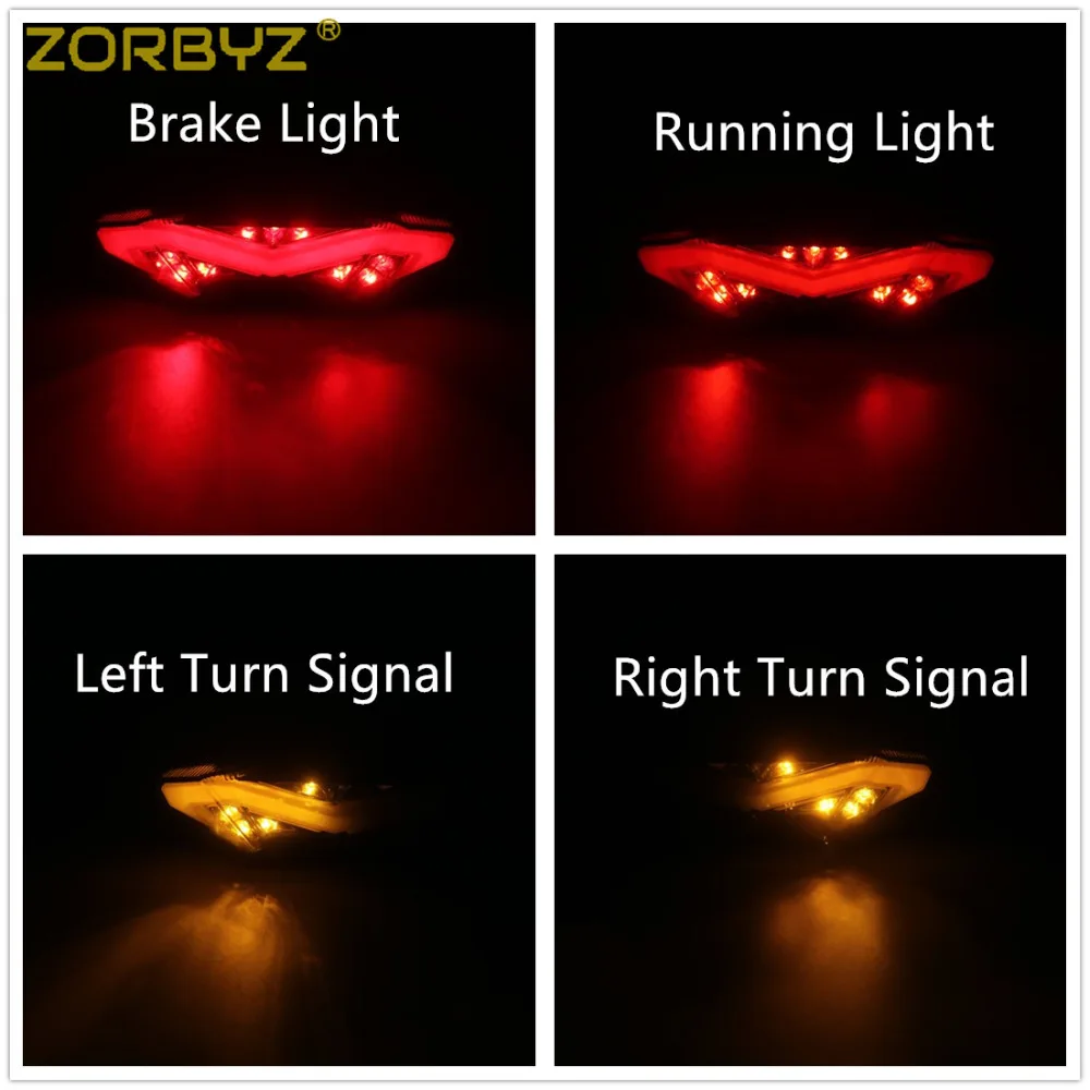 ZORBYZ мотоцикл стоп-сигнал светодиодный интегрированный тормоз работает сигнал поворота лампа для Yamaha MT09 FZ09