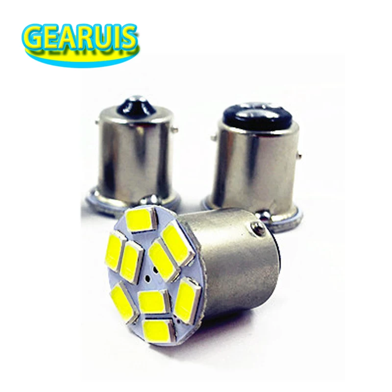 

100X Truck LED 24V 1156 P21W BA15S 9 SMD 5630 5730 auto Turn signal light reverse lamp bulb white red Green yellow Ice Blue