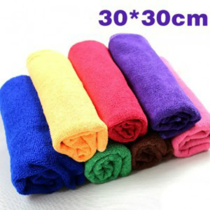 

Fine fiber 30x30 cm soft towel car wash clean absorbent good kitchen wipe scouring pad household cleaning supplies