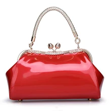 Женская сумка из искусственной кожи, модный роскошный бренд, одноцветная женская сумка на плечо, женская сумочка с бриллиантами, свадебная, высокое качество, красный цвет