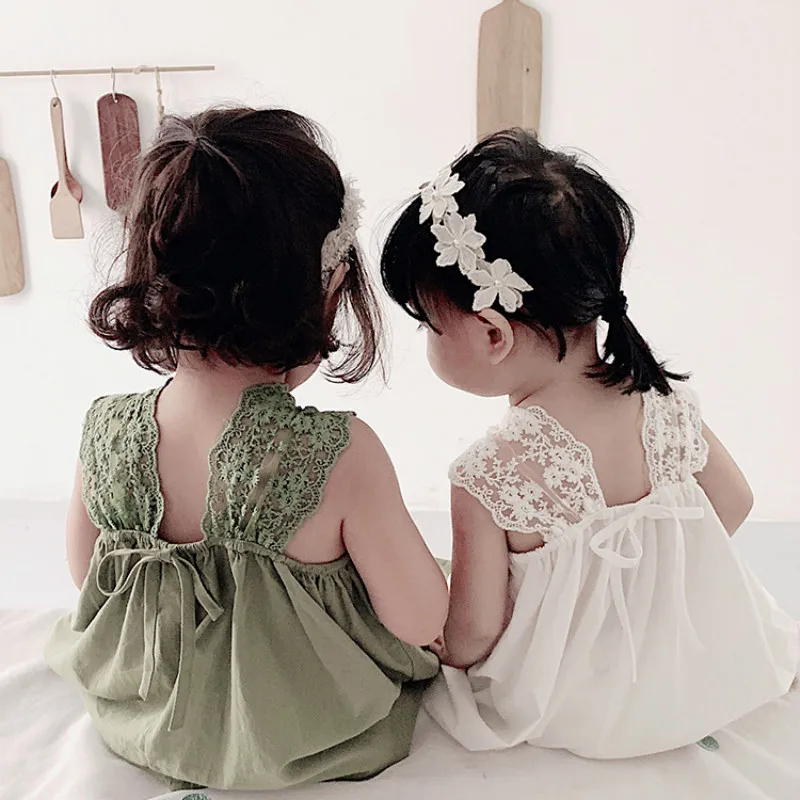 

baby girl dress children's suspender cotton 2019 new summer children 2-4 years old girl dresses elegant princess girl clothing