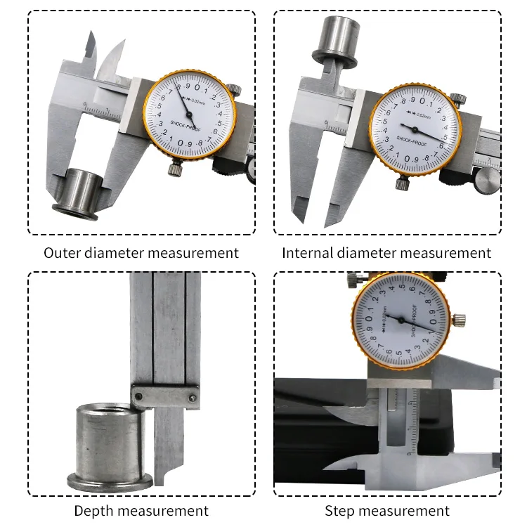 0-150 мм метрический измерительный инструмент штангенциркуль с циферблатом ударопрочный штангенциркуль