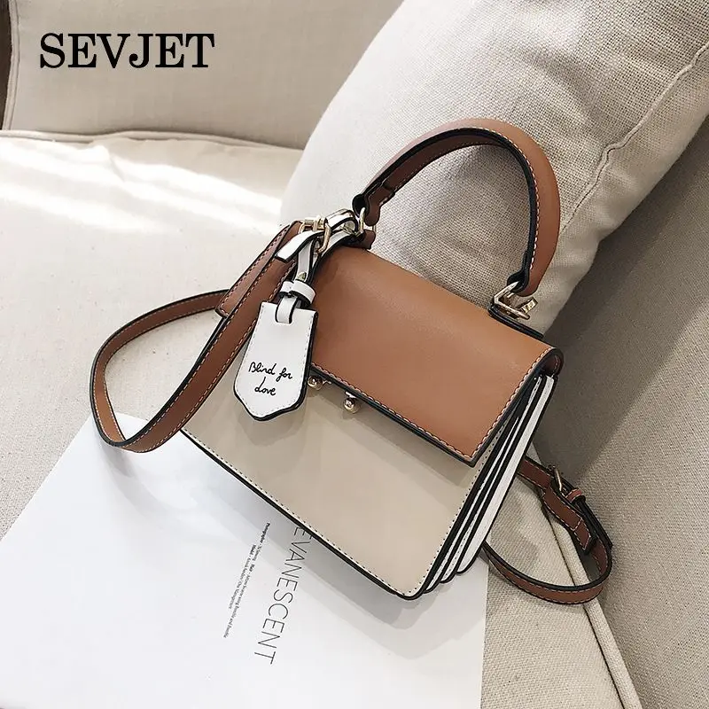 2018 бренд Для женщин кожаные сумочки модные плеча Crossbody сумки лоскутное