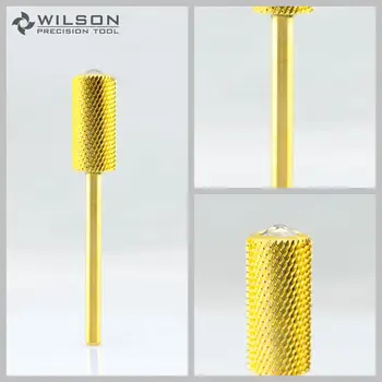 

Crystal Large Barrel Bit[Corner Radius] - Fine - Gold/Silver - WILSON Carbide Nail Drill Bit