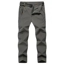 Летние Для мужчин спортивные Пеший Туризм брюки ультра-легкие дышащие быстросохнущие Кемпинг брюки на открытом воздухе Большие размеры Водонепроницаемый брюки