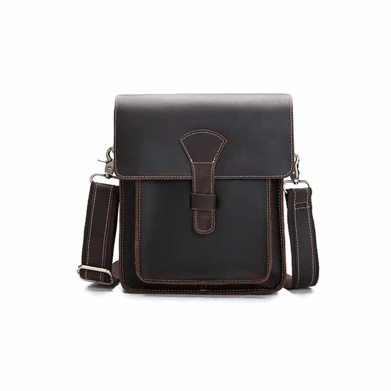 

Men Casual Business Genuien Leather Messenger Bags Shoulder Bags for iPad Fashion Vertical Man Crossbody Bags Male BF- A1106