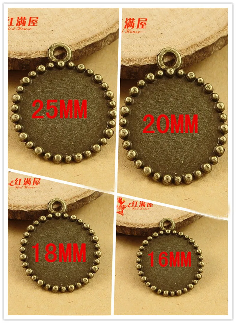

Fit 16MM 18MM 20MM 25MM Antique Bronze Manufacturers supply DIY material time jewel holder, simple round jewelry settings bezel
