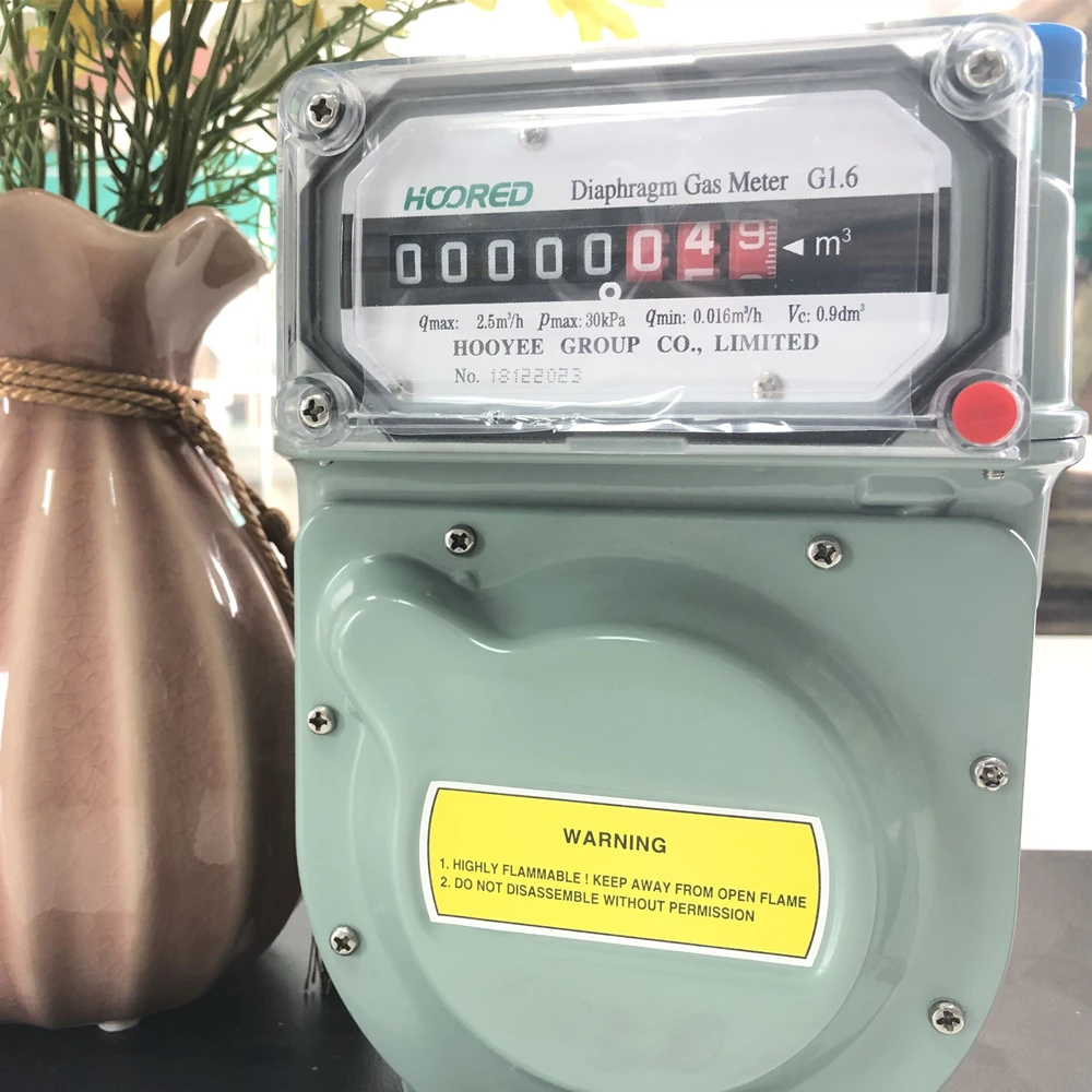 G1.6 в алюминиевом корпусе для дома AC50Hz Natural мембранный газовый счетчик|Газовые