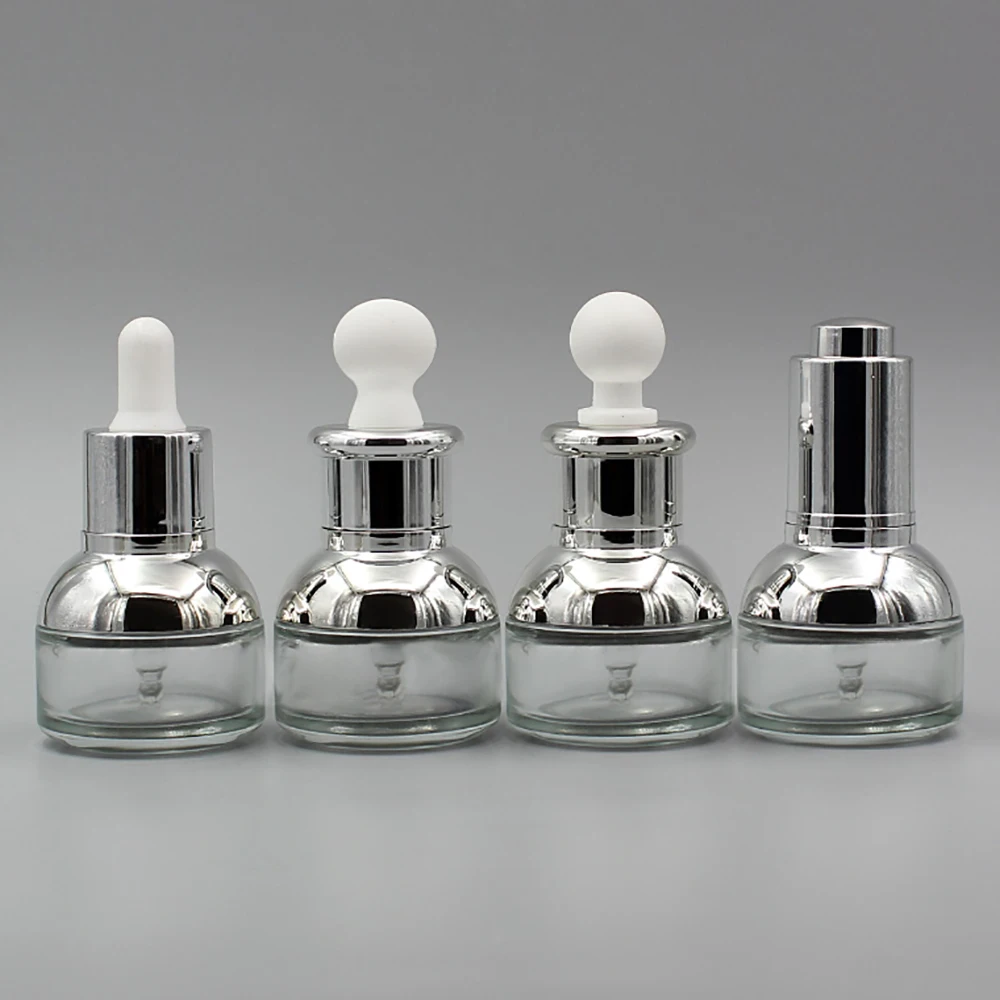 

20ml empty essential clear oil glass dropper bottle , 20ml clear glass bottles with silver dropper