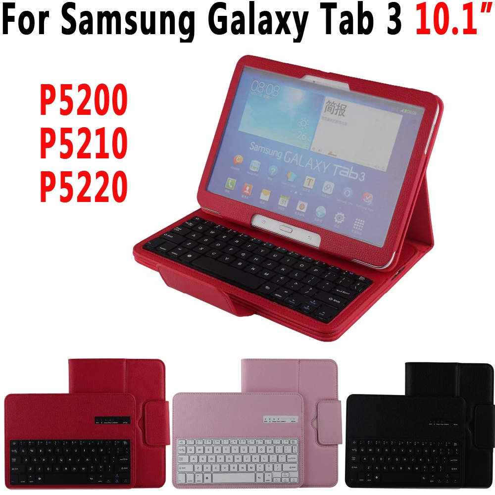 Отсоедините беспроводной Чехол для клавиатуры Bluetooth Samsung Galaxy Tab3 Tab 3 10 1 P5200 P5210 P5220