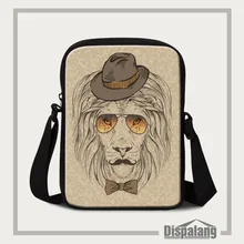 Dispalang дизайнерские Для женщин Для мужчин сумка-почтальон мини 3D мода животных; детская одежда с принтом детская сумка через плечо Кроссбоди сумка ранец