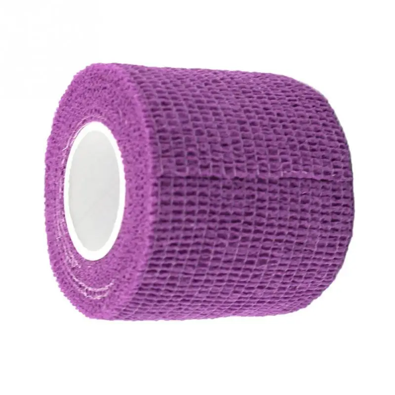 5 см х 4,5 м первая помощь медицинское лечение самоклеящаяся когезивная бандажная лента крепкие спортивные ленты для запястья различных цветов - Цвет: Фиолетовый