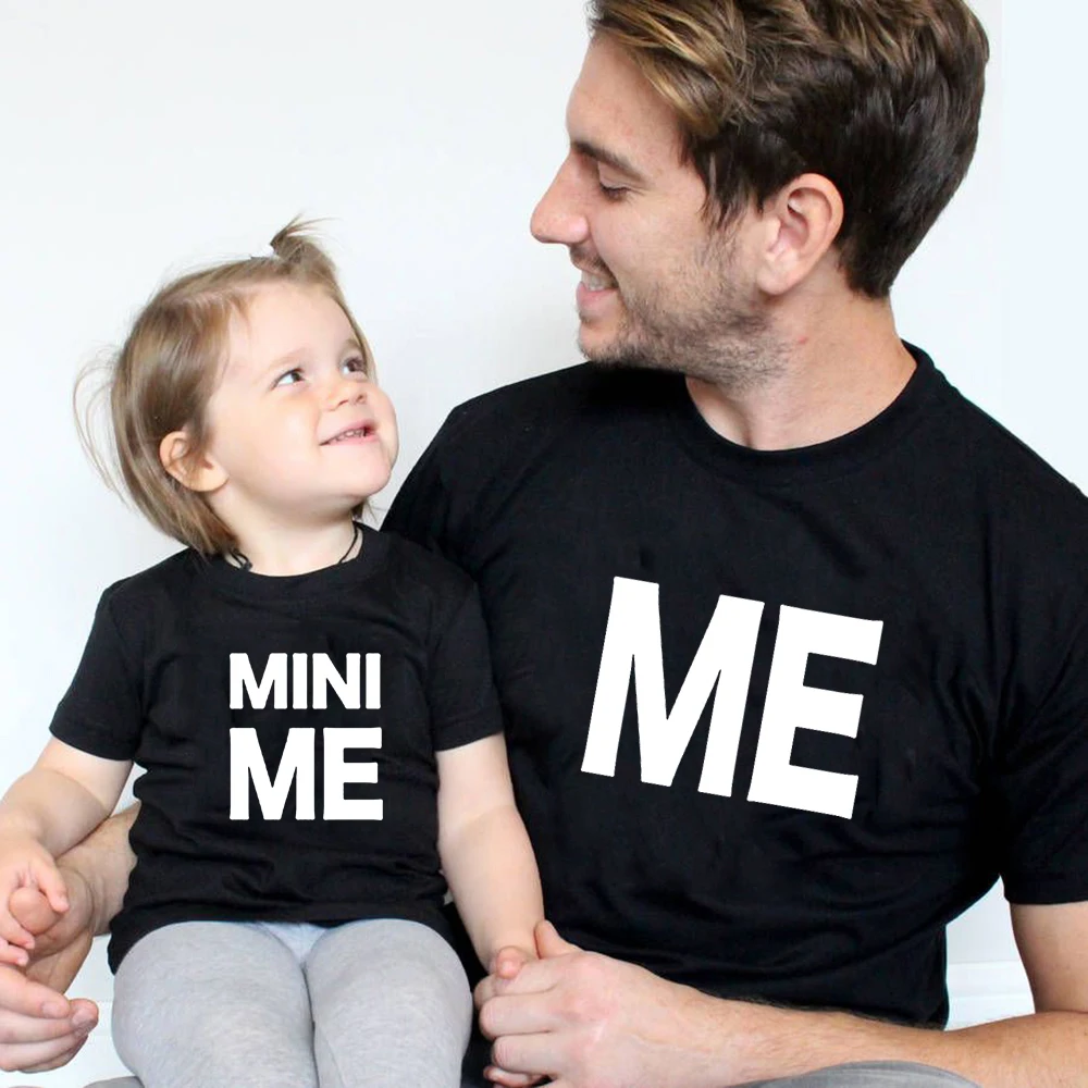 

Family Matching Shirts Dad and Son Baby Family Look Short Sleeve T-shirt MINI ME Daddy and Me Father Daughter Summer Tops Tees