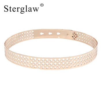 

83x3cm Fashion female Hollow carved lady decorative metal belt for women dress accessories Golden belt Girdle women's kemer J015