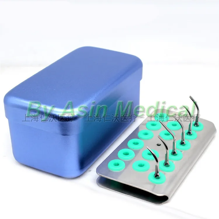 16 hole dental scaler tip disinfection box Dental stainless steel working tip holder box dental
