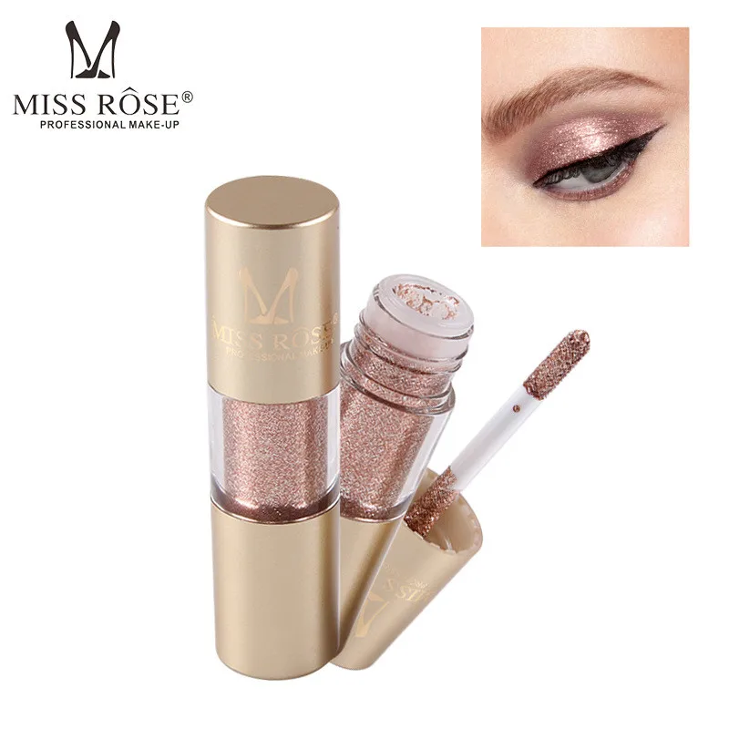 MISS ROSE Professional 8 цветов блестящая жидкость для снятия макияжа глаз блеск макияж стойкие блестки оттенок Косметика Тени для век