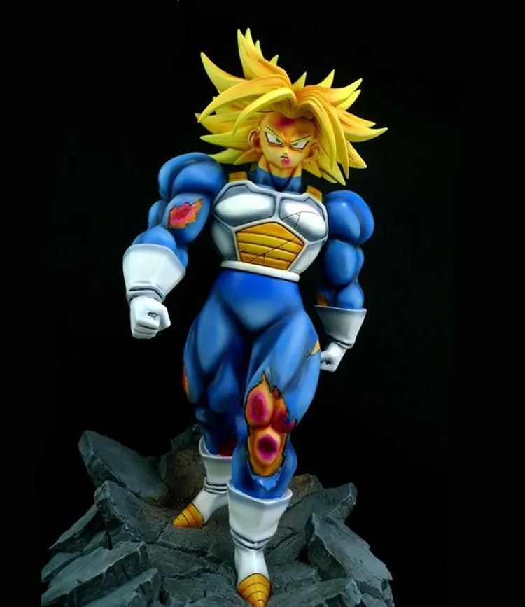 

[Funny] 12" DragonBall Z Super Saiyan Third Grade Future Trunks Combat version GK Action Figure Resin Statue Collection model