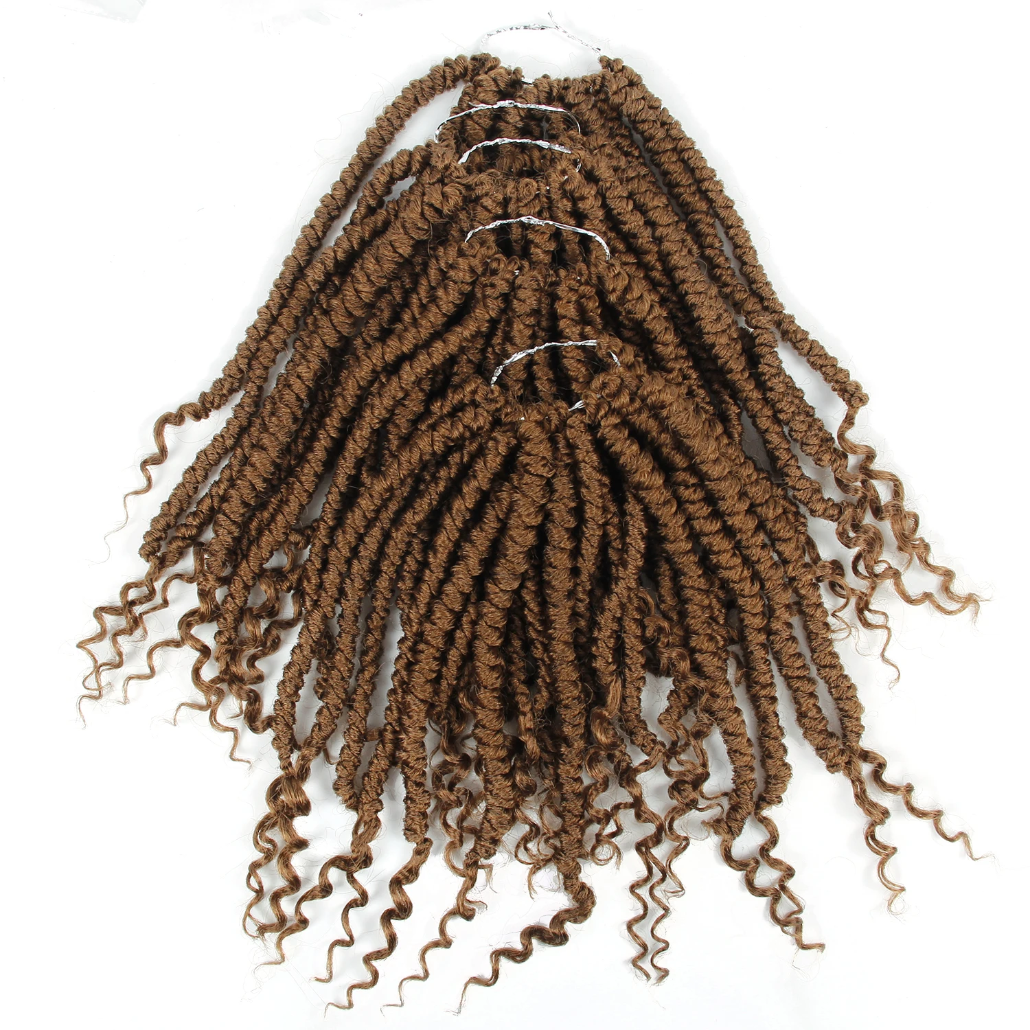 Kinky Curly Crochet Hair Braid 14inch 12 roots/pack 55g Ombre Synthetic Braiding Hair extensions