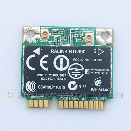 RT5390 для HP G6 1b79dx CQ42 CQ56 RALINK SPS: 691415 001 150 Мбит/с 2 4G half Mini PCIe 802.11n Wi Fi адаптер беспроводная