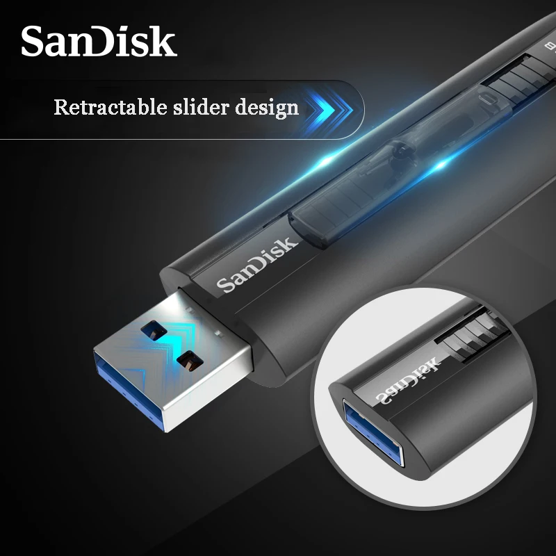 Двойной Флеш-накопитель SanDisk Extreme Скорость USB 3,1 флеш-накопитель 128 Гб 64 Гб Высокое Скорость 200 МБ/с. USB3.0 флеш-накопитель памяти флеш-накопитель u-диск
