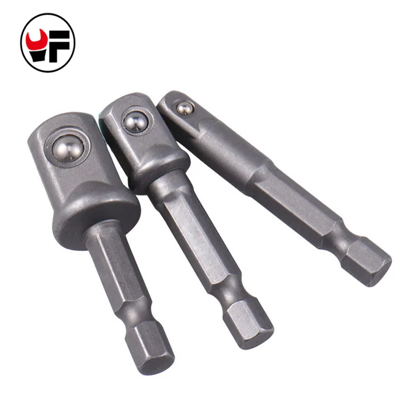 3 PcsSet 14 38 12 Hex Wrench Square Head Sleeve Extension Bar Power Drill Bit Socket Adapter Electric Screwdriver DAJ017 (11)