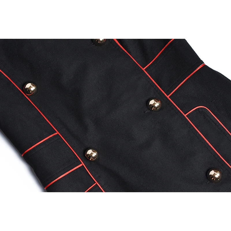 HIGH QUALITY New Stylish 2018 Designer Wool Coat Women's Double Breasted Long Overcoat